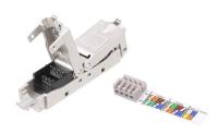 Hyperline CA3-IDC-C6A-SH-F-SL Проходной адаптер (coupler) категория 6A полный экран IDC