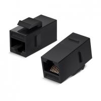 WRLine WR-CA-KJ-8p8c-C5E Проходной адаптер формата Keystone RJ45-RJ45 (8p8c) категория 5е неэкранированный цвет черный
