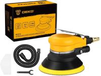 Шлифмашина орбитальная Deko DKOS125 160л/мин d=125мм желтый/черный
